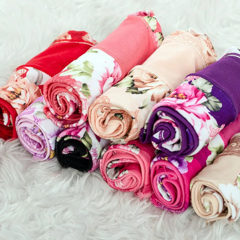 Comfort Luxe High Waist 5-Pack Bamboo Fiber Floral Panties S-4XL, Multi Colors