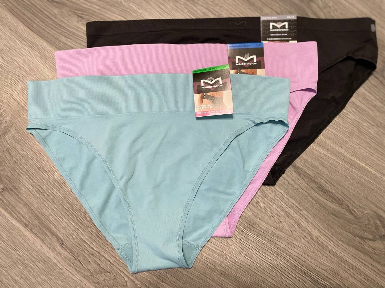Maidenform Women’s Seamless High Leg Bikini Underwear Soft Stretch For Comfort