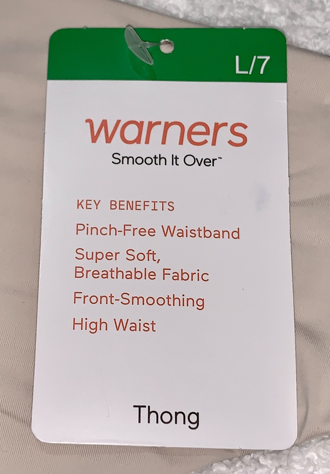 WARNERS Smooth It Over Butterscotch High Waist Thong Panty Womens S M L 2XL