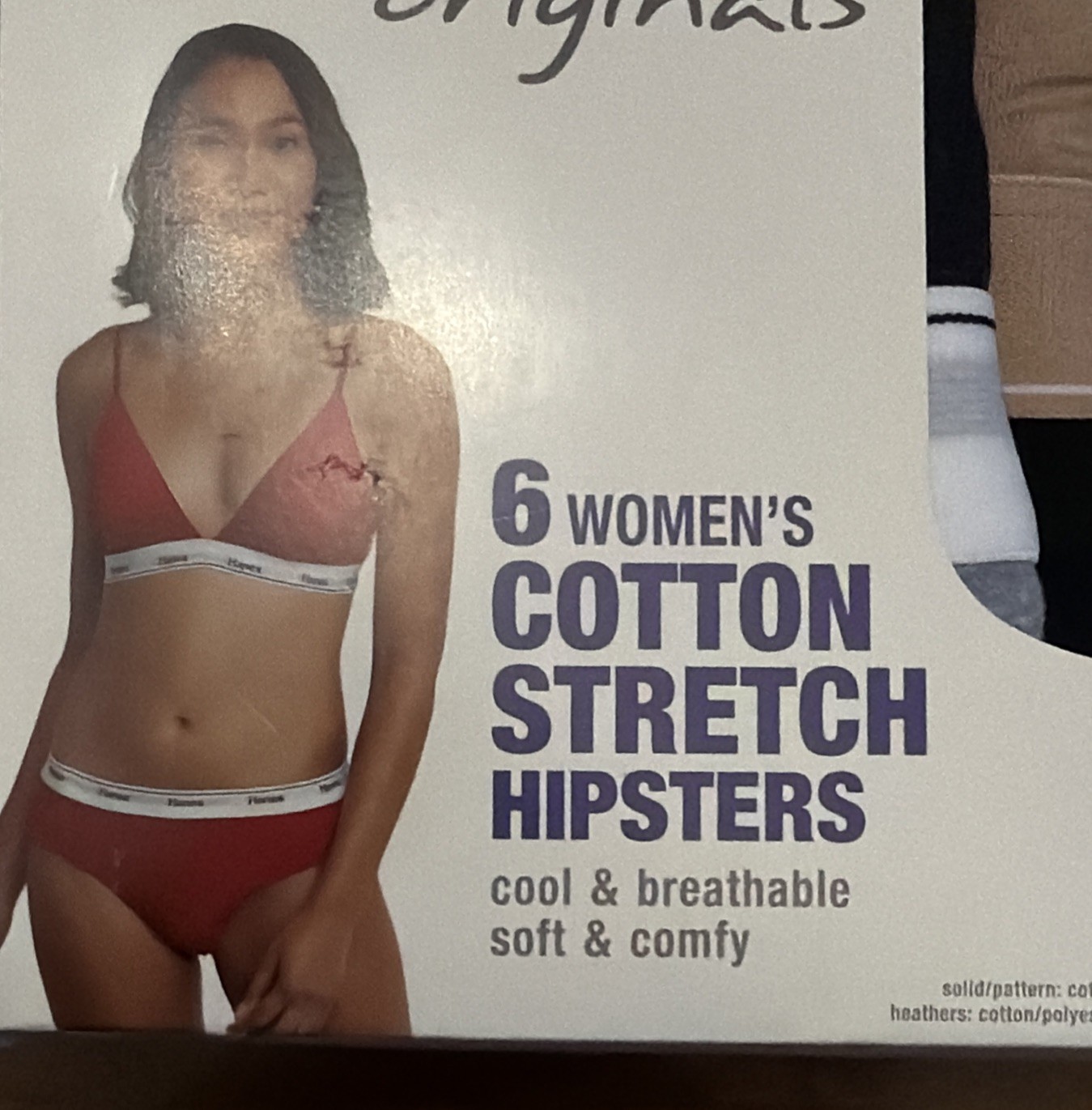 Hanes Women’s Cotton Stretch Hipster Underwear 6 Pack Siz9/2XL Solid Colors NIB