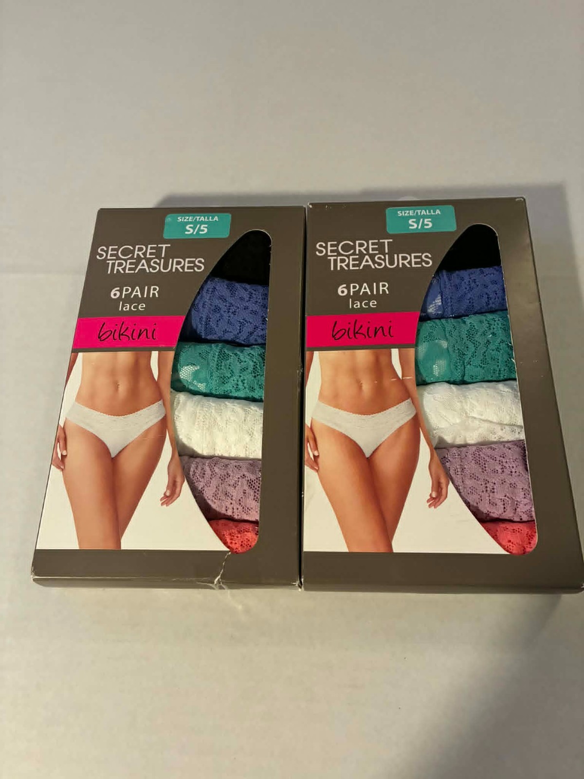 Secret Treasures Lace Bikini Panties 12 Pair Small S/5 Multi Color Underwear