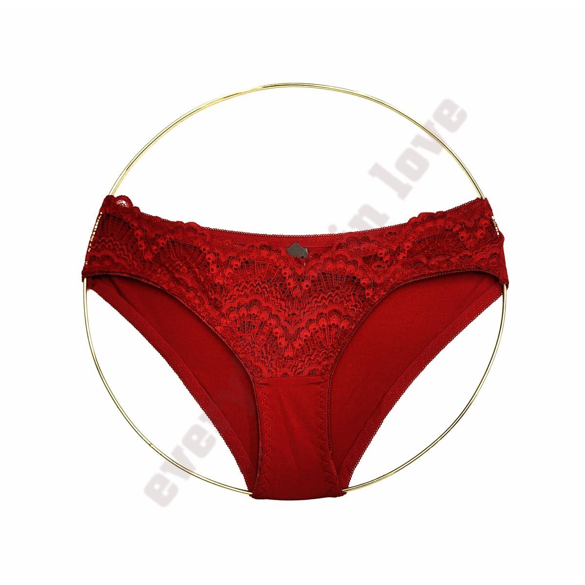 Women Front Overlap Lace Stretch Satin Back Sexy Cute Bikini panties Underwears