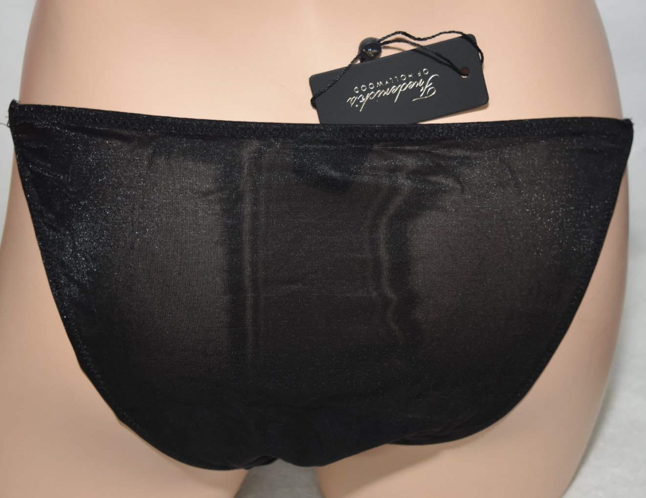 NWT Black Shimmer Frederick’s Hollywood String Bikini Panty Xl Xlarge