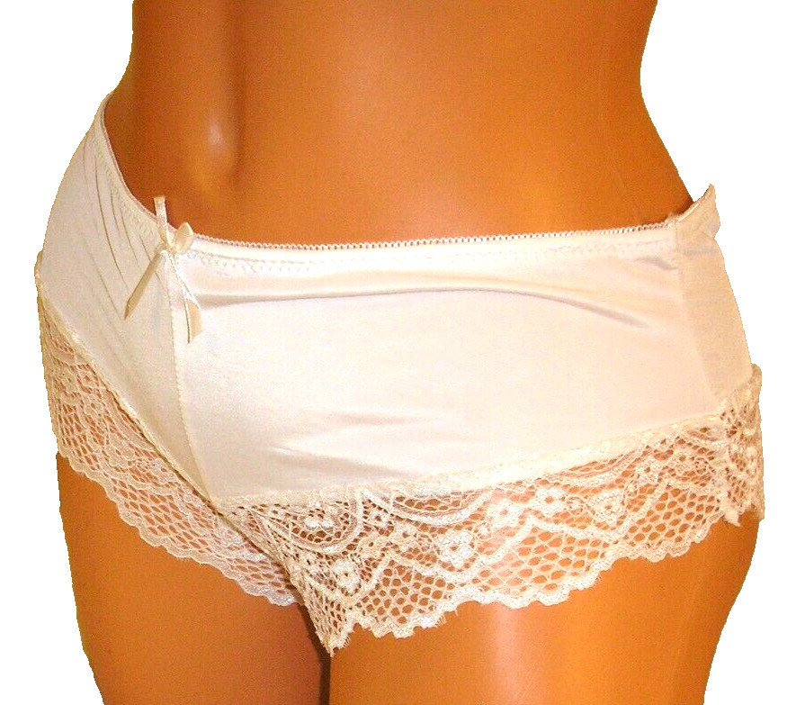 Panties Lingerie White Lace Bottom Boyshorts 1X Adult Gift
