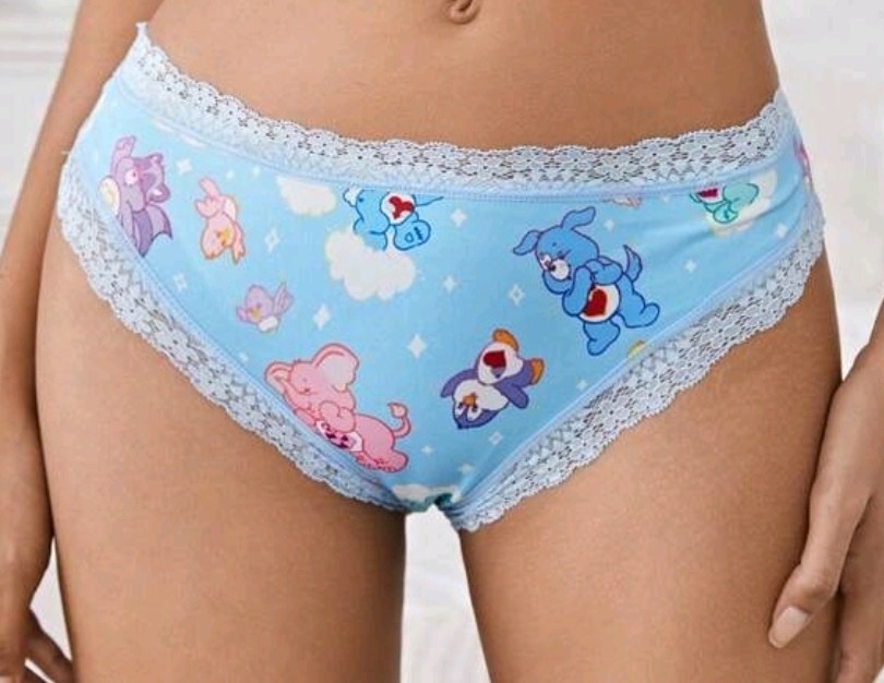 Cute Teddy Retro Kink Gay Soft Care Bear Bears Brief Sissy Panties XL UK 14-16