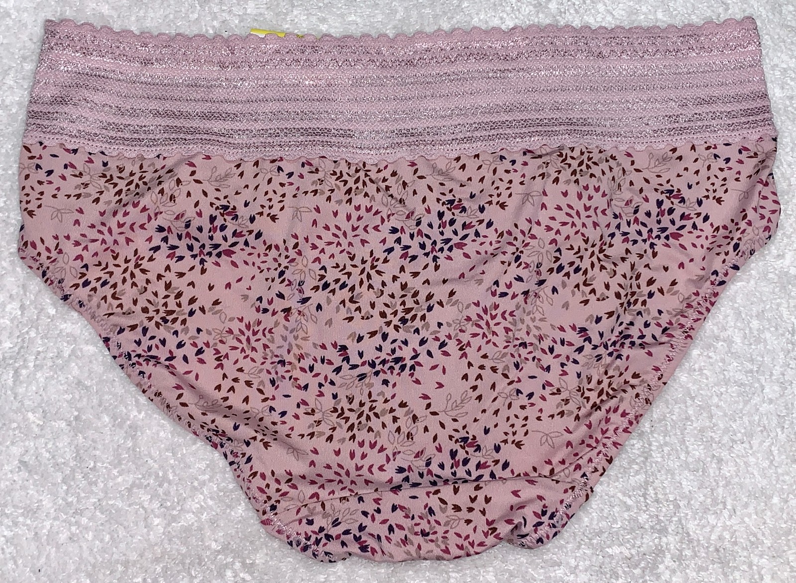 WARNERS No Pinching No Problems Lace Floral Leaves Hipster Panty Womens Sz M 6