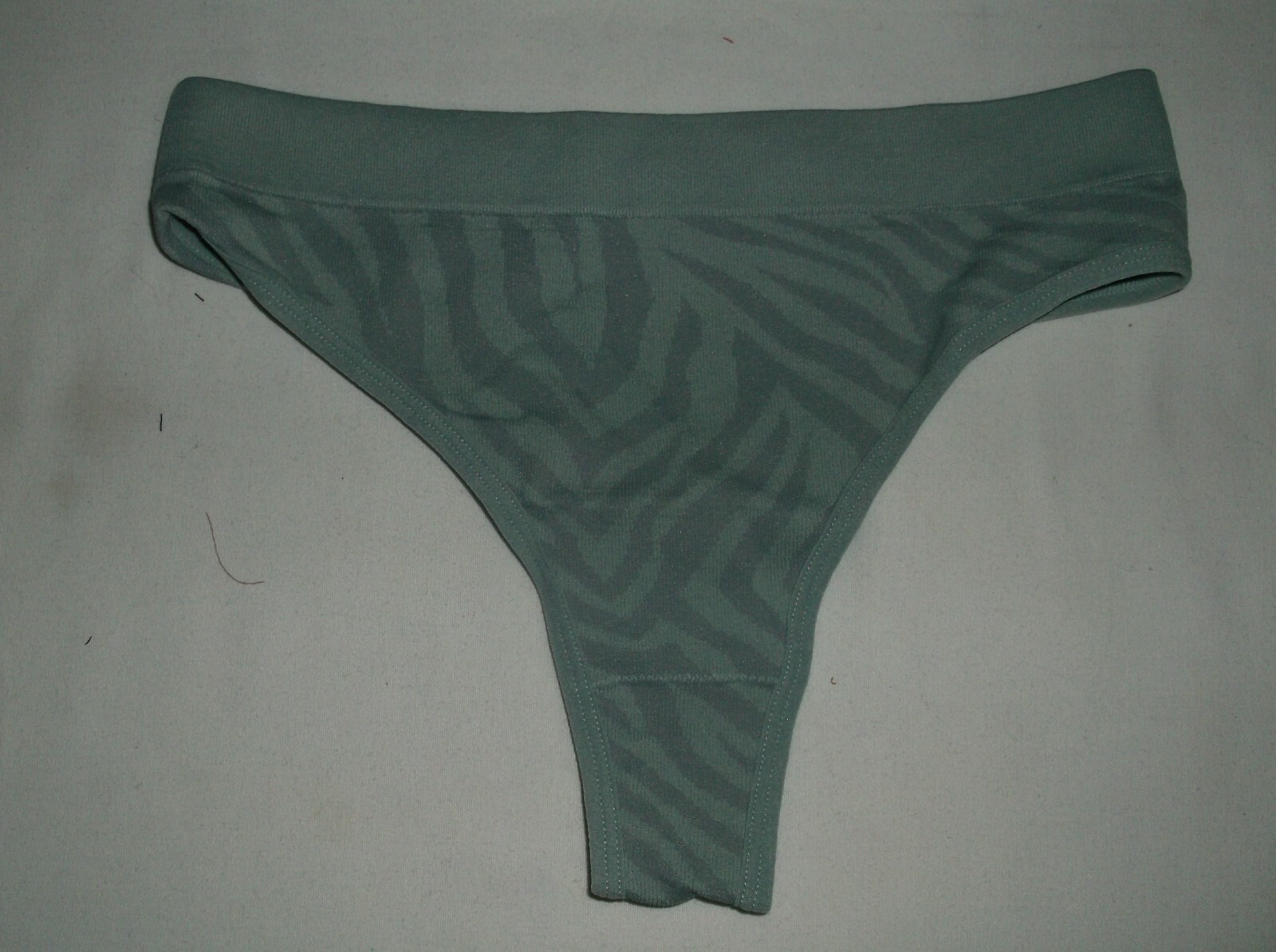 Shein zebra print high-leg cut thong panties S gray nip 80’s retro sexy