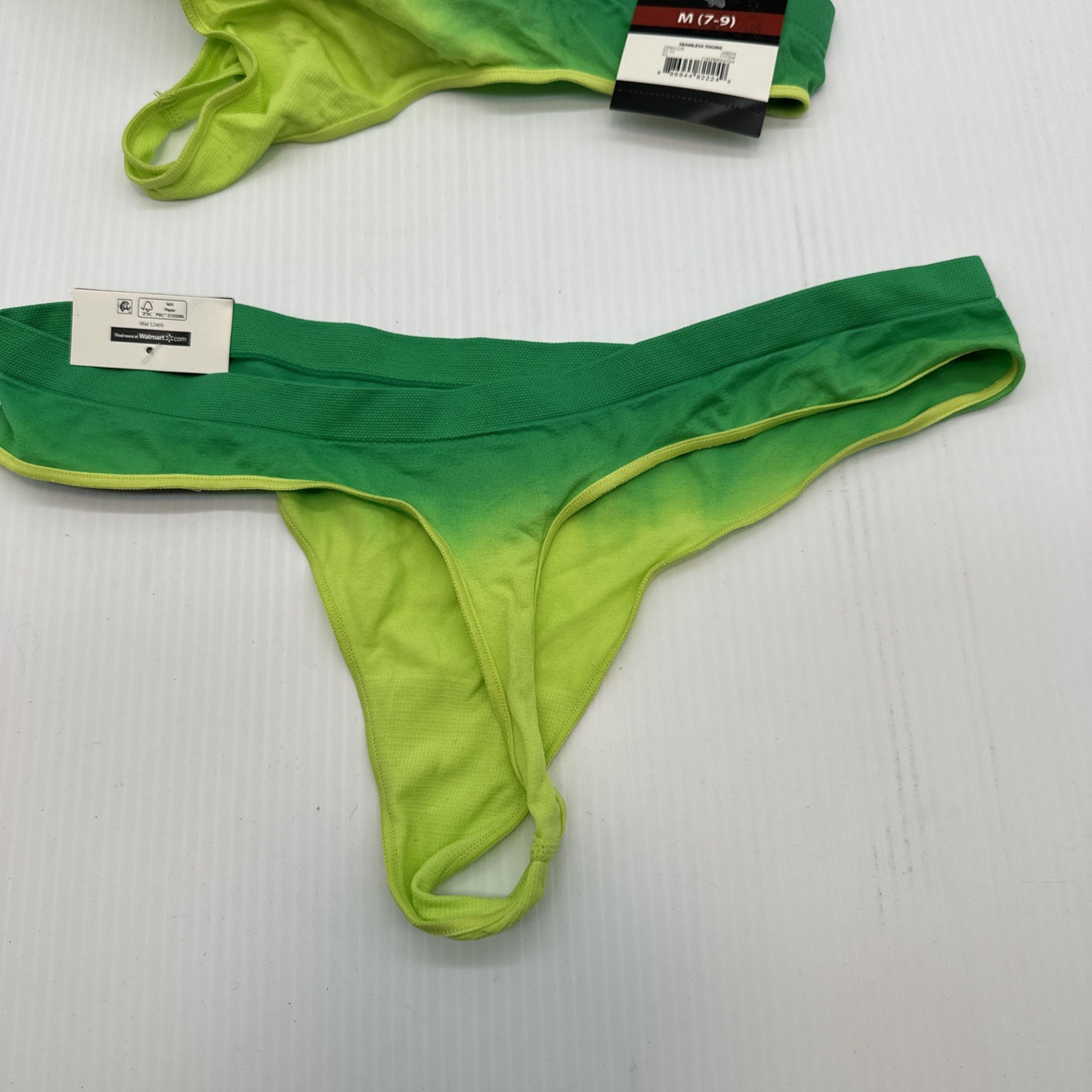 No Boundaries NOBO M (7-9) Thong Panties Set of 4 Green {47}