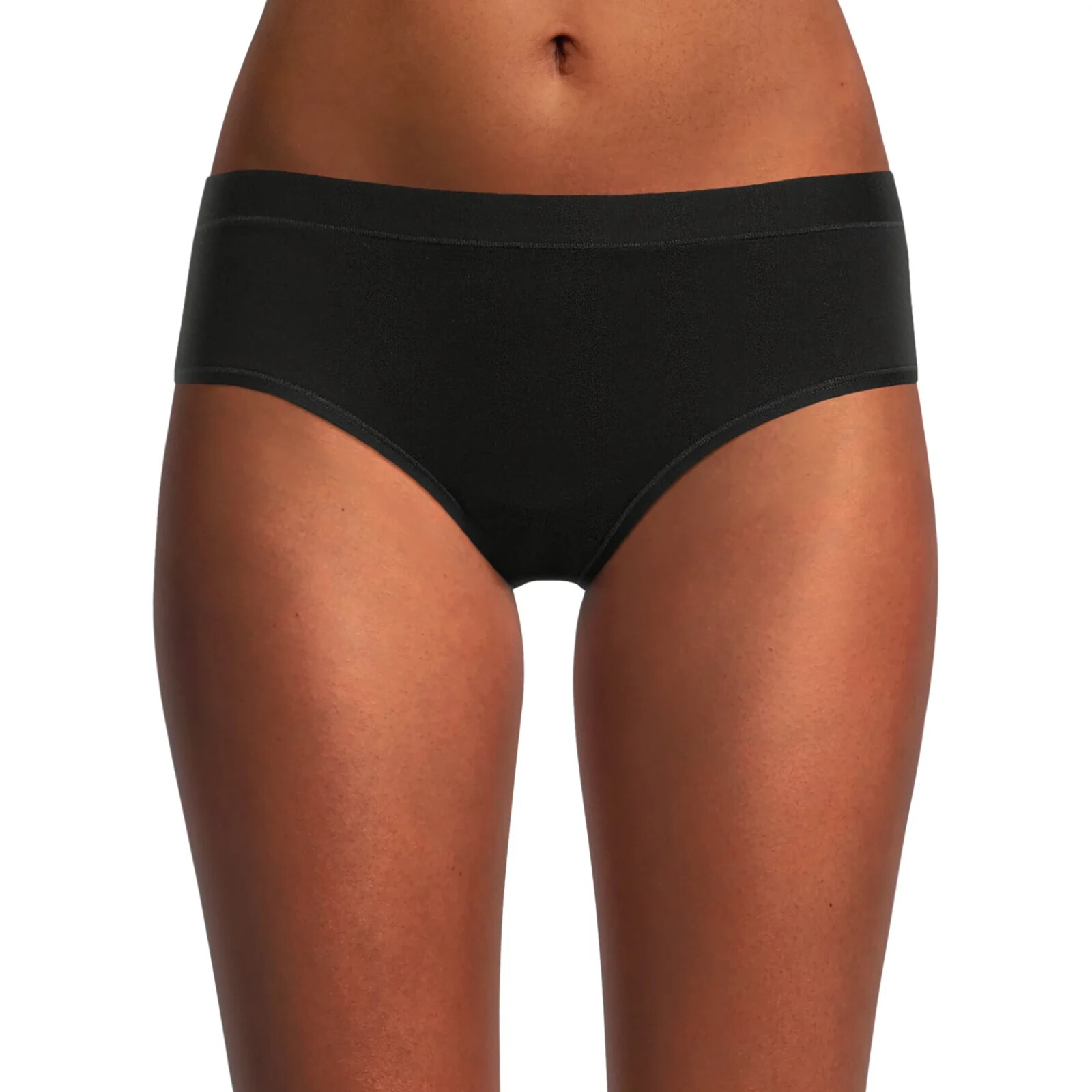 No Boundaries Women’s Cotton Hipster Panties Size X-SMALL Solid Black