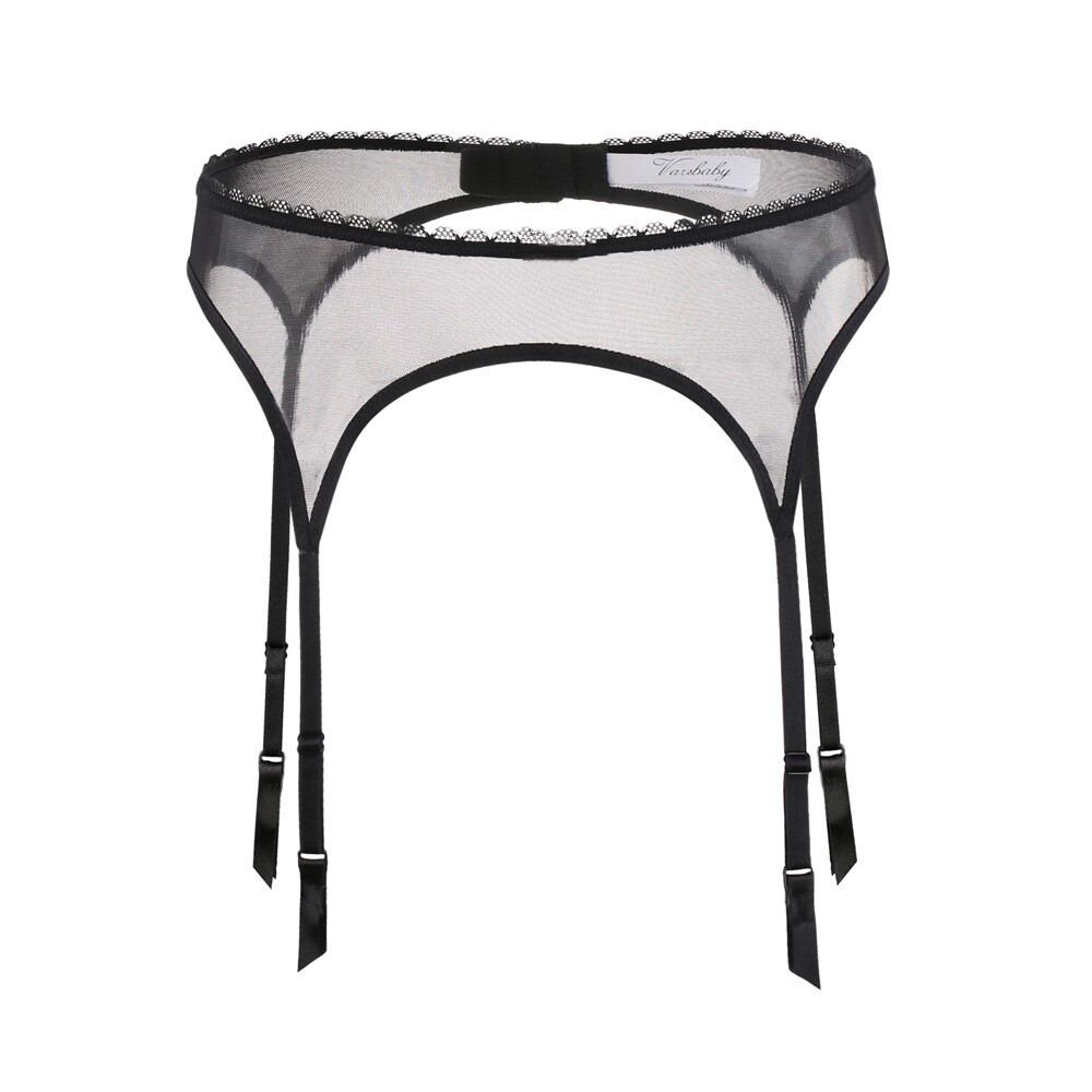 Sexy Pantyhose Clip Bow Seductive Lace Mesh Ultra-thin Women Panties Garter Belt