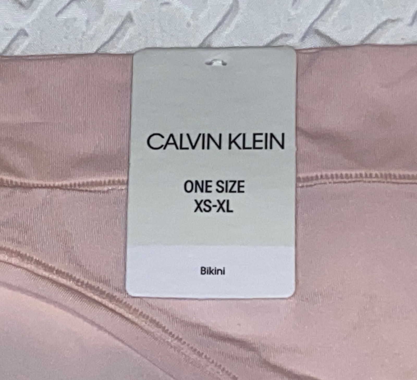 CALVIN KLEIN One Size Microfiber Lt Pink Bikini Panty NEW Womens O/S fits XS-XL