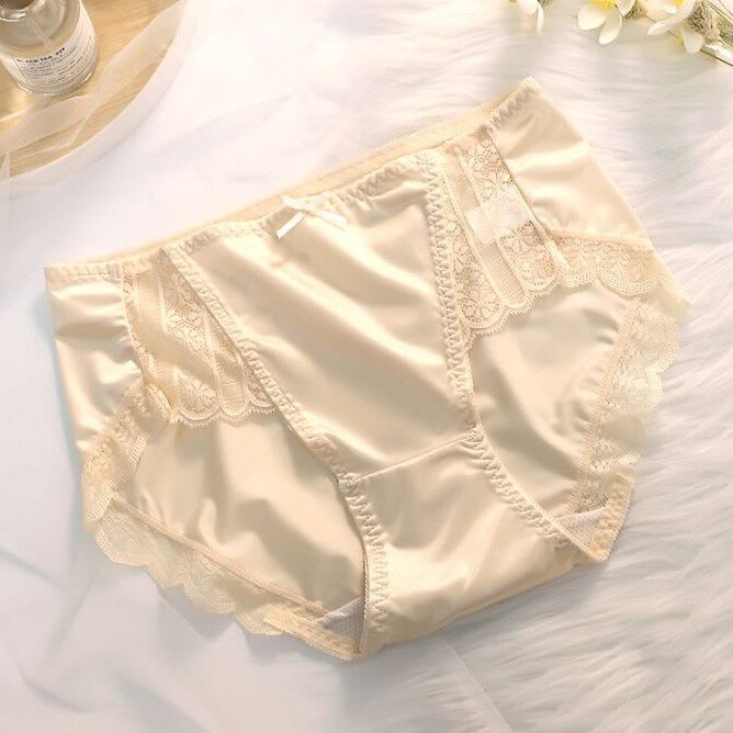 5PCS/SET Sexy Ladies Womens Silky Satin Panties Underwear Briefs Lace Lingeries