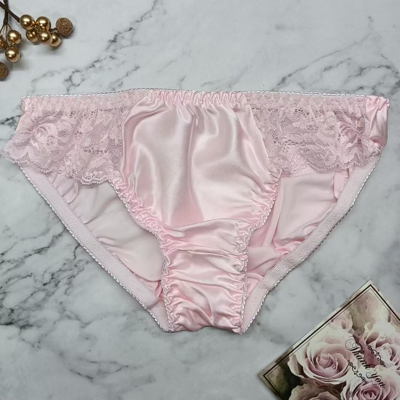 8pcs 100% Silk Women’s Bikinis Panties Lace Size: M L XXL