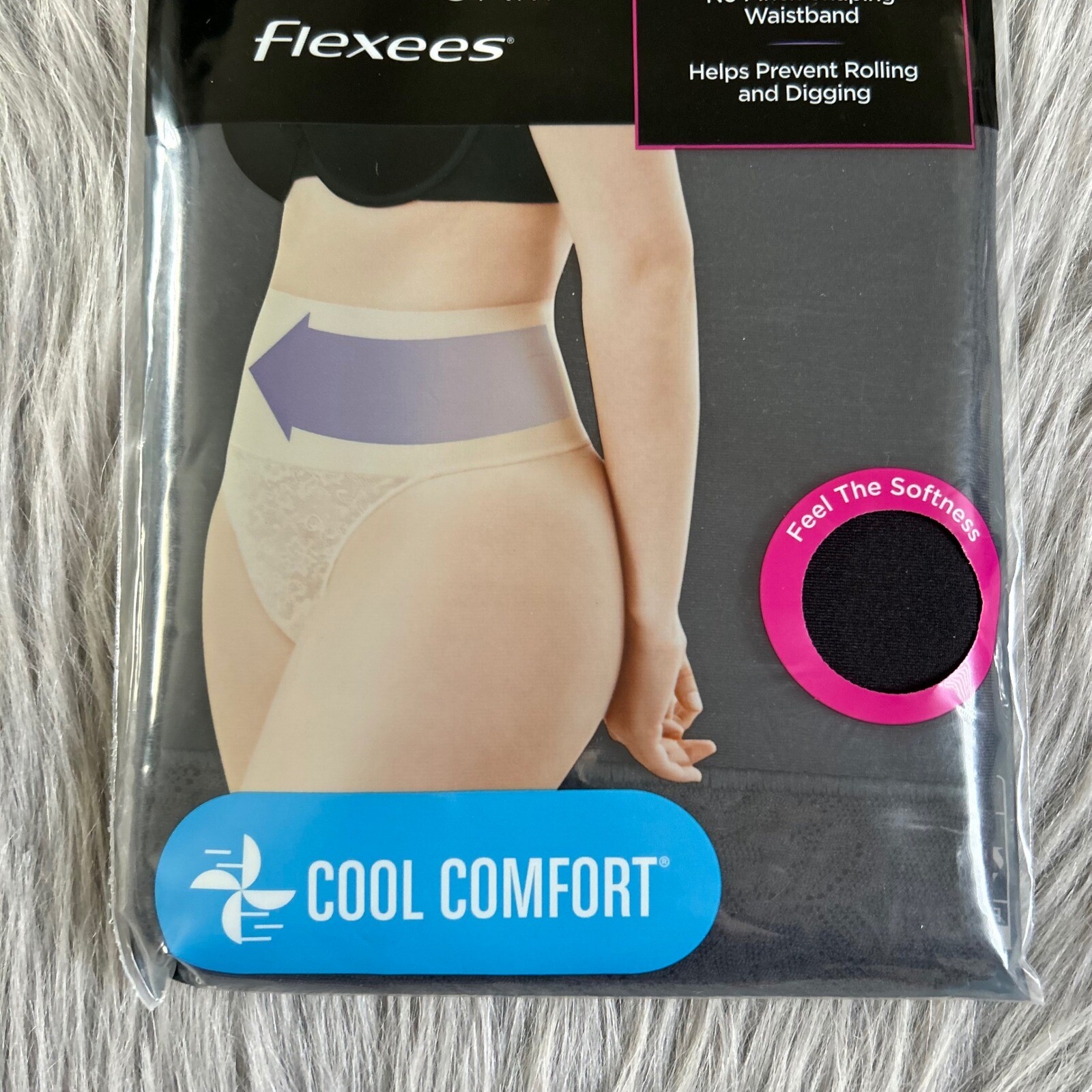 Maidenform Flexees Thong Womens Size 2XL Black Shapewear Underwear Panty