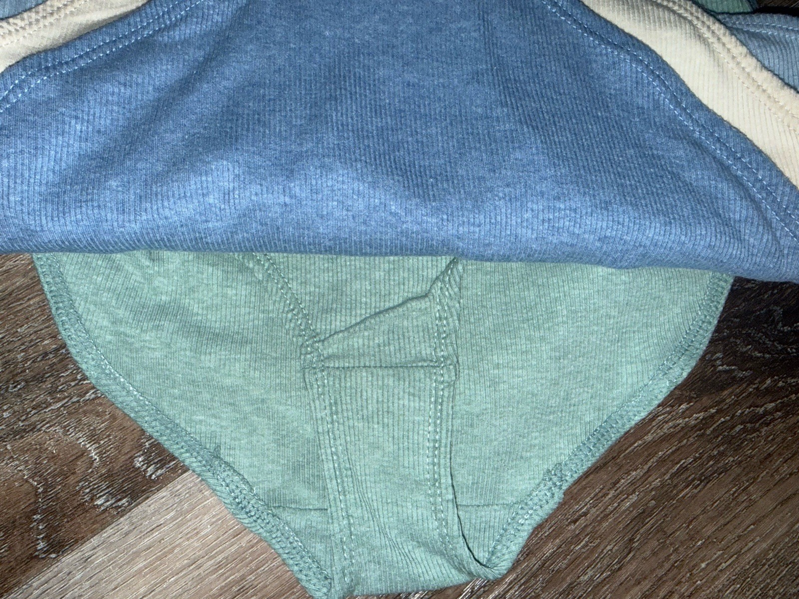 Born ~ Womens Brief Underwear Panties 5-Pair Organic Cotton Blend Ribbed (B) ~ M