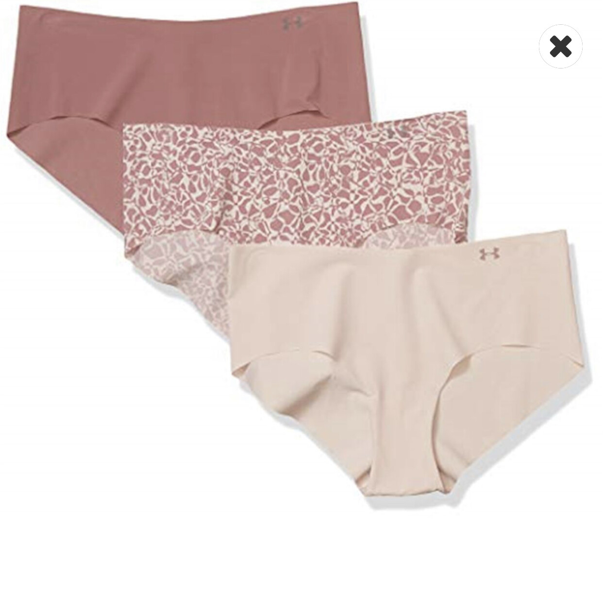 3 Pack Under Armour Women’s Underwear Panties Hipster Pink Stretch 1325659 667