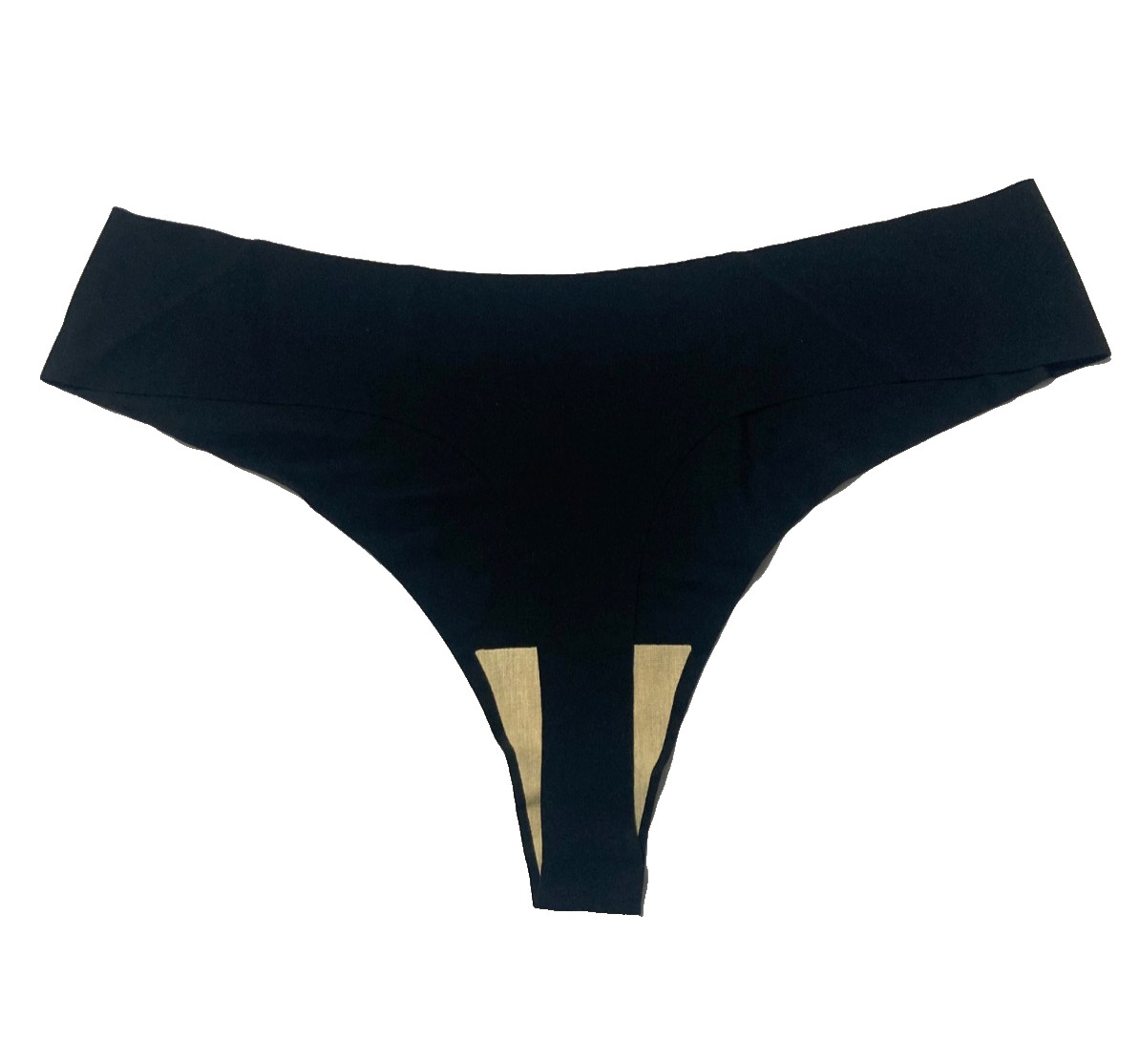 NEW-Thong style panties -Size Large Pack of 3 no tags nylon blend low rise soft