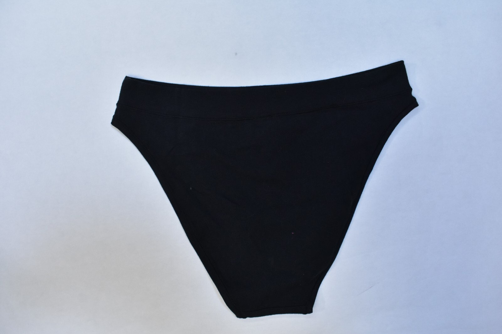 Skims Cotton Jersey Cheeky Tanga Soot Black Cotton Blend Underwear Womens L