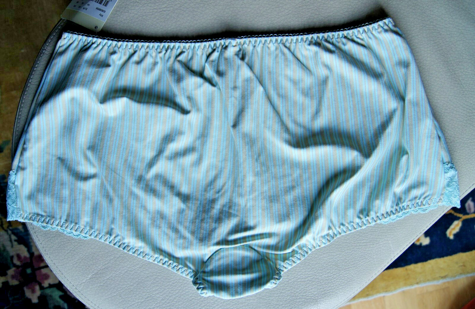 Change of Scandinavia Turquoise/Gold Stripe and Lace Deep Shorts