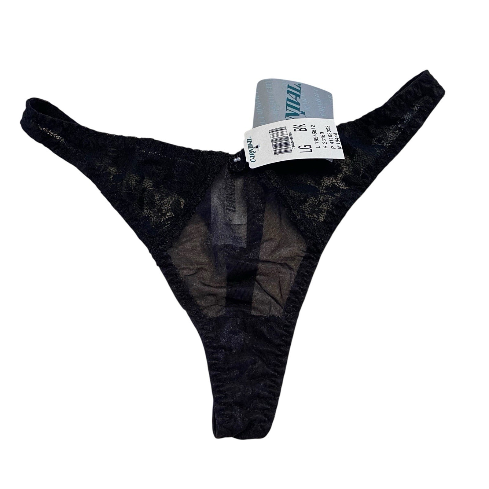 Vintage Panties Large Carnival Sissy Panty New NWT Lace Sheer G String Thong