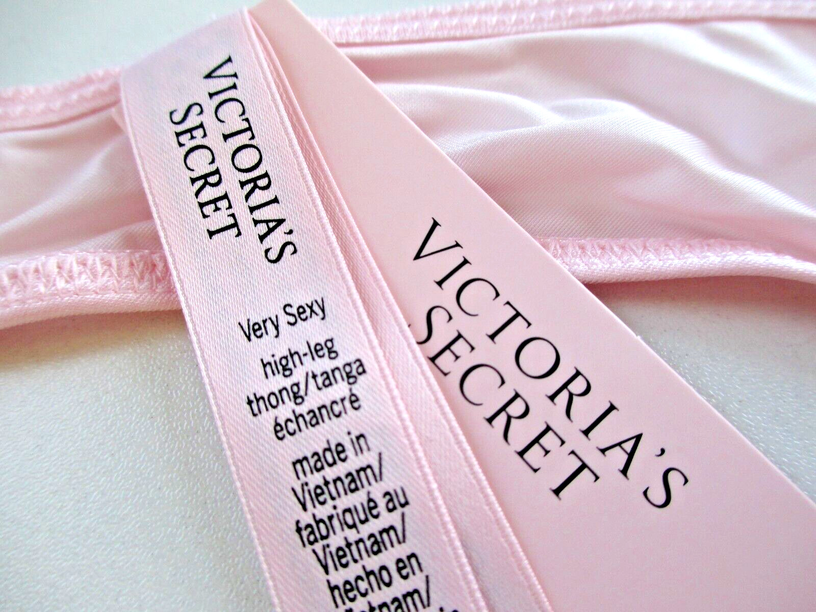 VICTORIAS SECRET VERY SEXY High Leg Strappy Back Thong Panty Angel Pink S M L XL