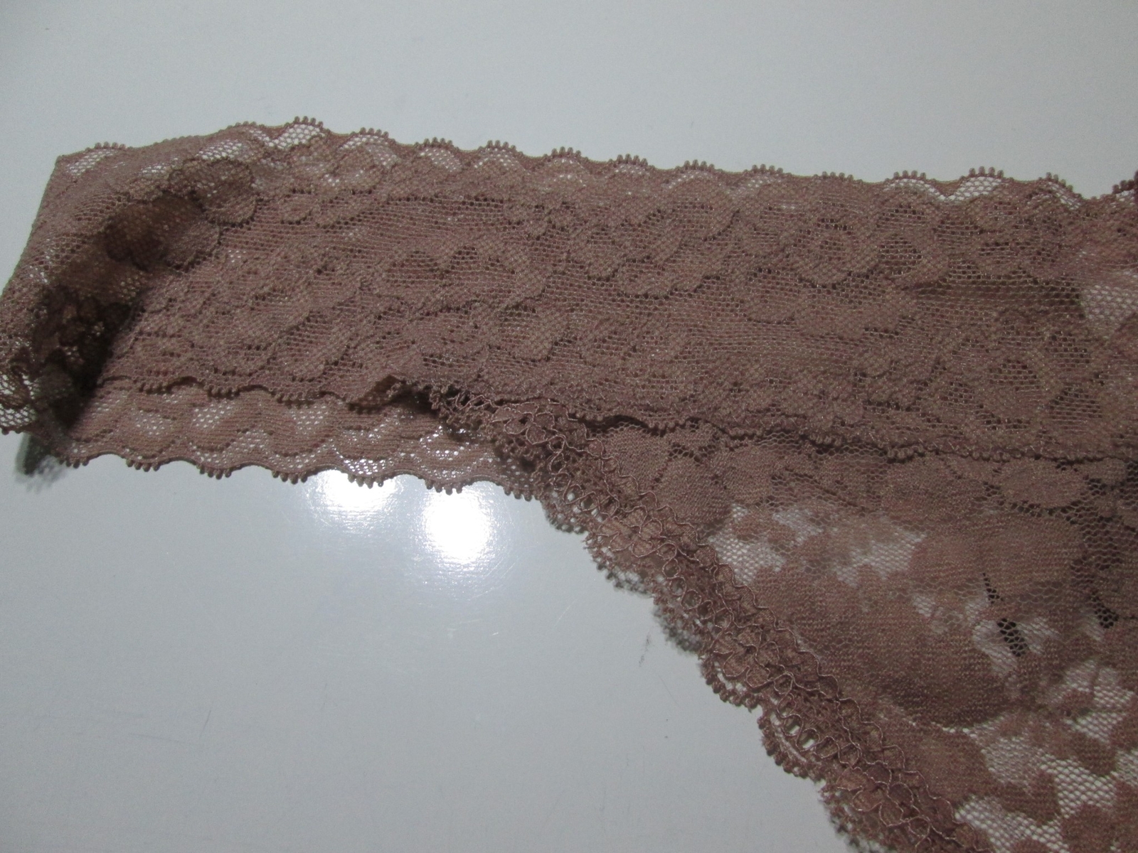 NWT Auden Womens Size XL Panty Dusty Rose Thong Floral Lace Lingerie