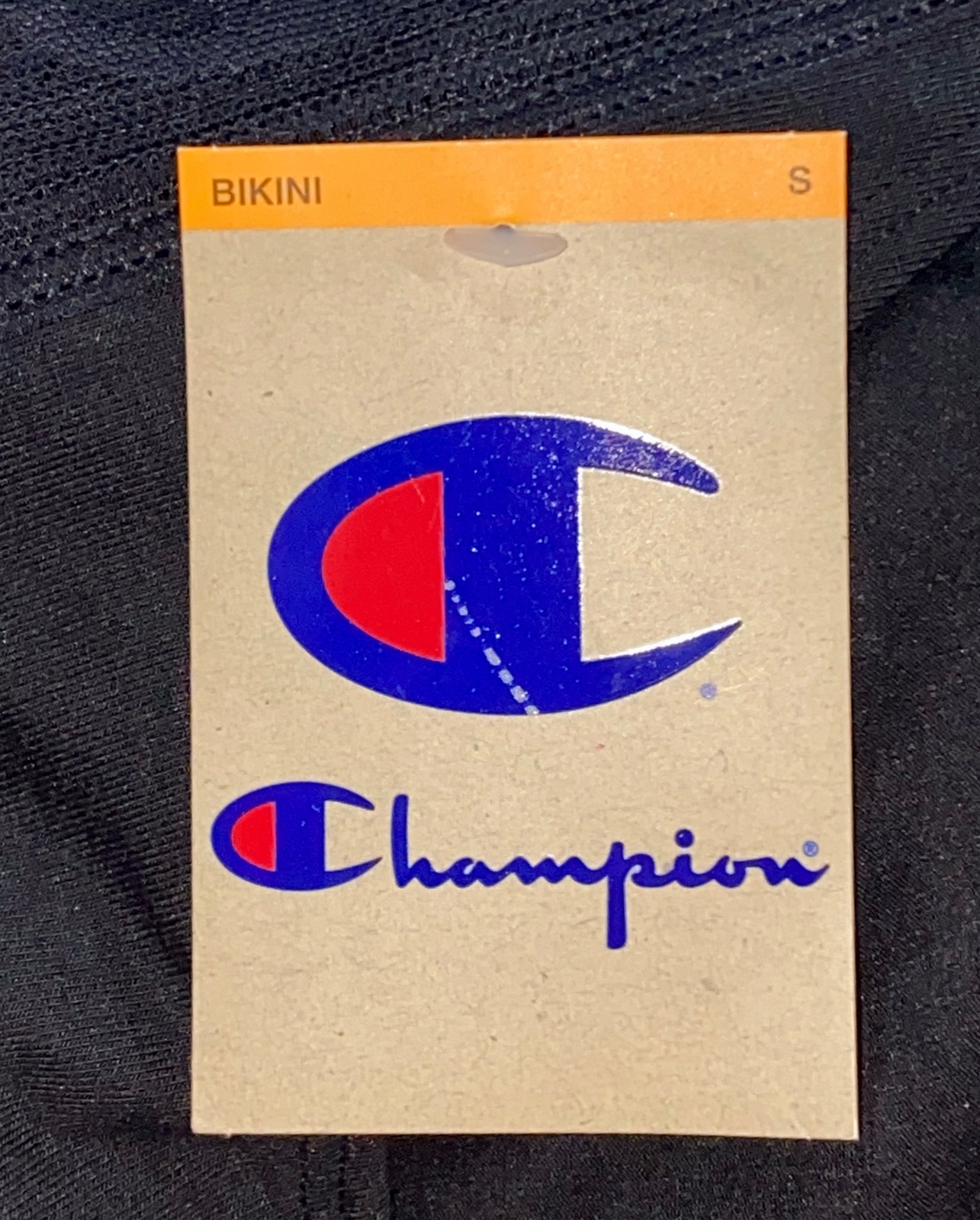 CHAMPION Wide Lace Logo Waistband Black Bikini Panty Womens S 5 M 6 L 7 CL42TL