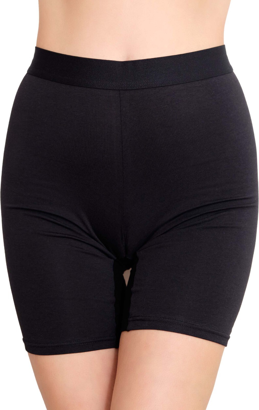 Nabtos Women Black Boyshort Briefs Underwear Pack 4 Anti Chafing Long short S~3X