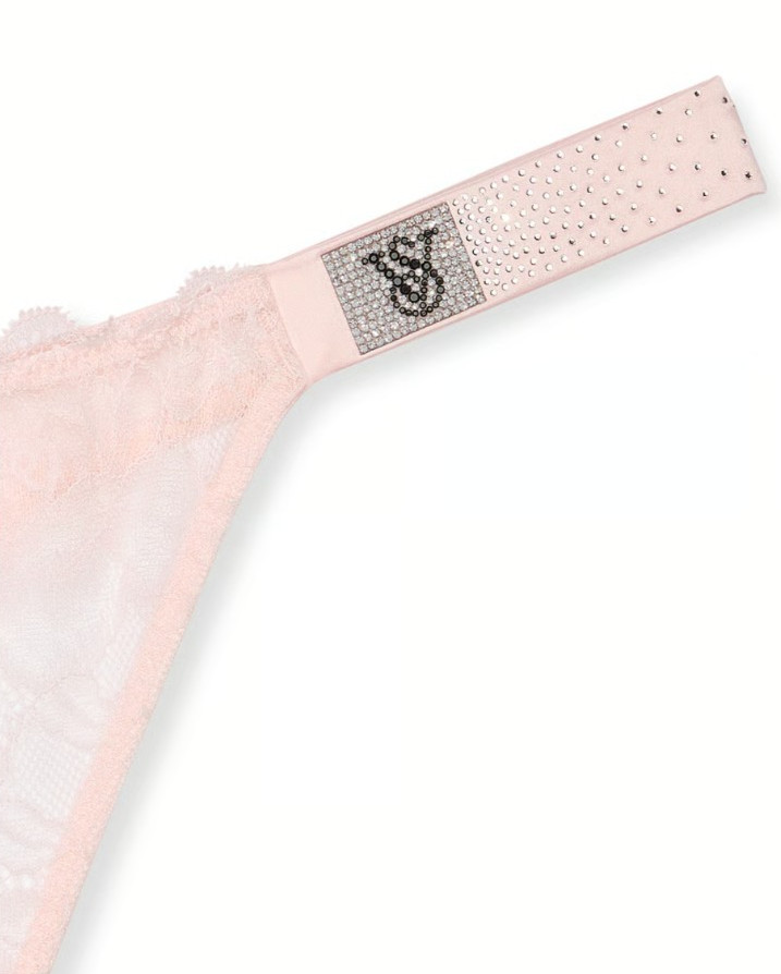 NEW 45$ Victoria’s Secret SIZE XXL RARE Pink Crotchless Shine Strap Panties