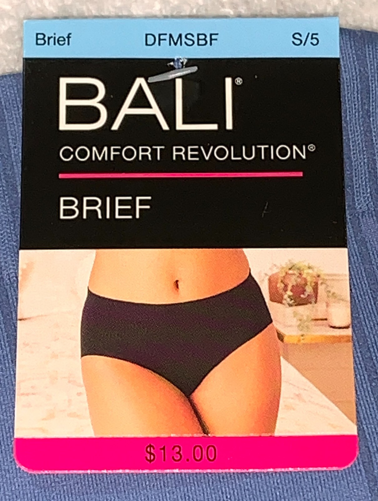 BALI Comfort Revolution Modern Seamless Ahoy Blue Brief Panty Women S M L XL 2XL