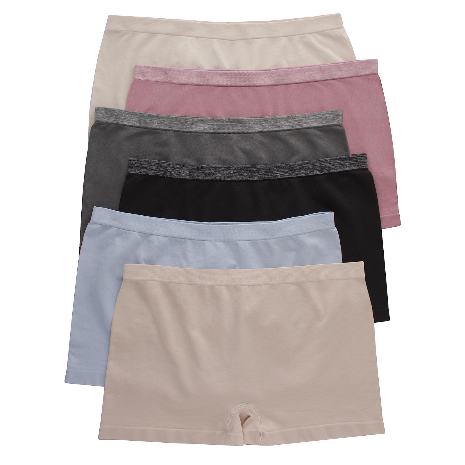 Hanes Women’s Boyshorts Panties Seamless Comfort Flex Fit 6-Pack Assorted Small
