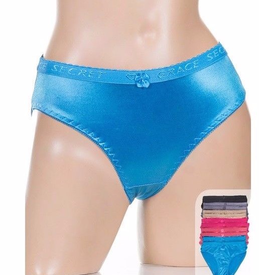 B15 Pink Blue black gray GRACE sissy Liquid SATIN Wetlook SHINY panties S M L XL