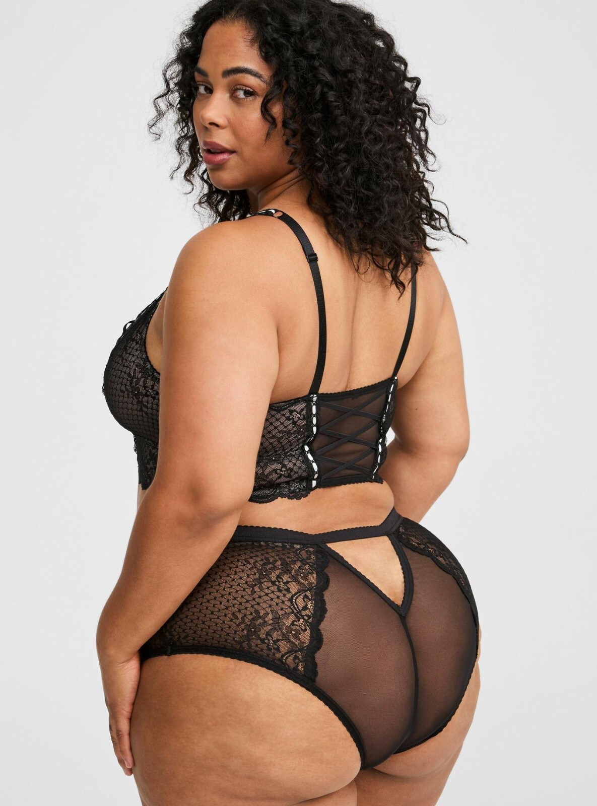 Torrid Retro Bombshell Lace High Waist Open Gusset Cheeky Panty 2x 3x 4x plus