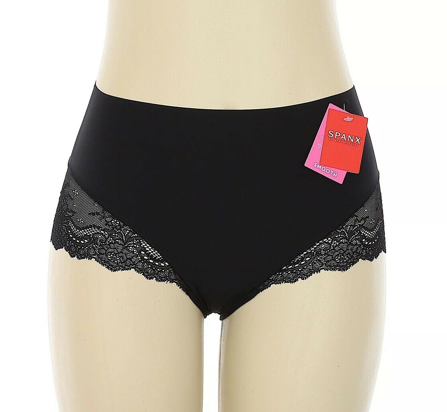 Spanx L140604 Womens Black Undie-Tectable Lace Hi-Hipster Panties Size XS