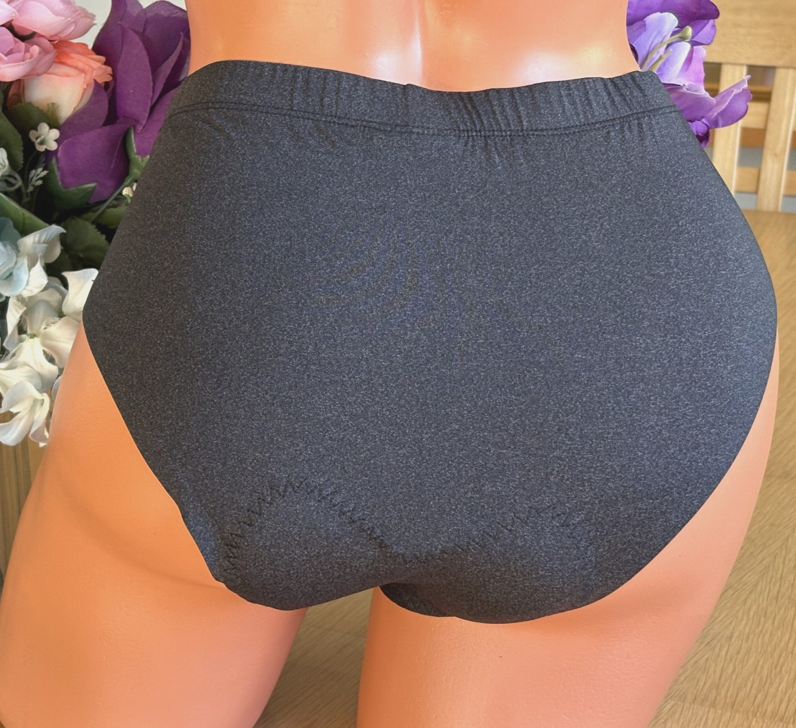 THRLEBIRD Large Gray Padded Hi Cut Light Weight Brief Bicycle Panties Pants NEW