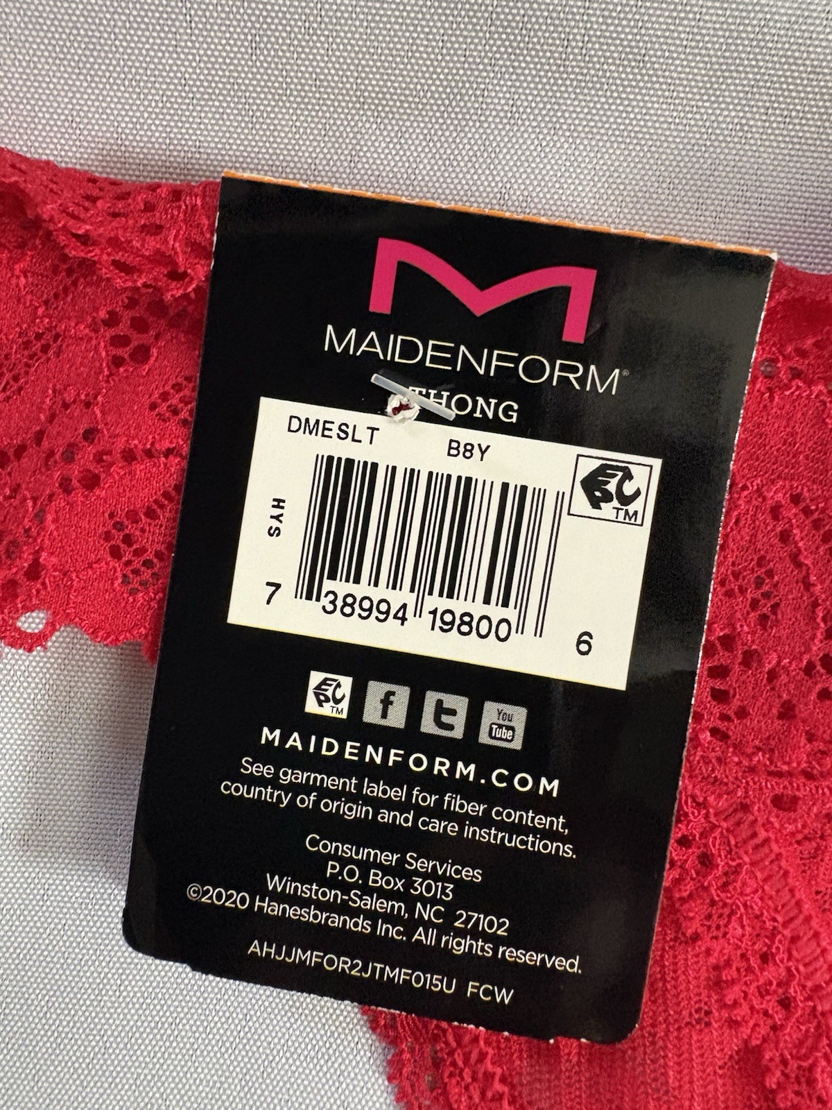 NEW Maidenform Luxurious Lace Thong Women’s Small DMESLT 2 Pair Maidenform Thong