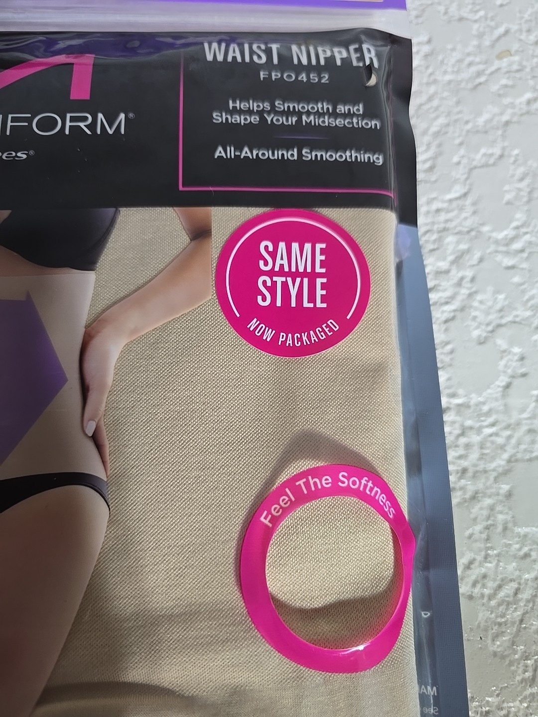 MAIDEN FORM FLEXEES SHAPES WAIST NIPPER COMFORT SHAPER FIRM SZ L NUDE