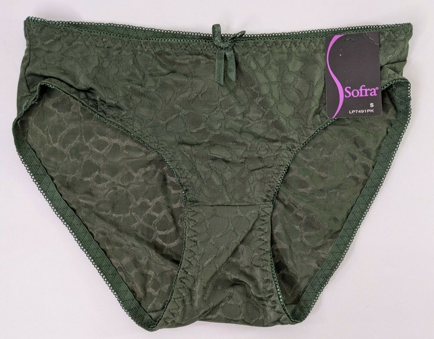 Panties Bikini Underwear Sofra Sexy Sheer Mesh Green Giraffe Animal Print S