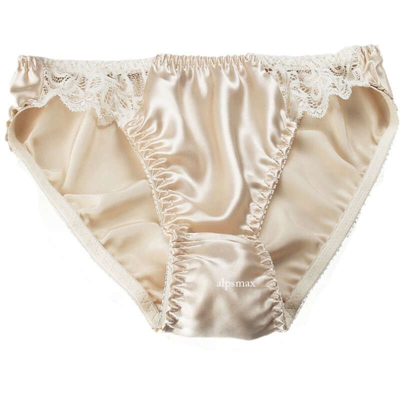 3 Pairs/lot Womens 100% Silk Sexy Panties Bikinis Underwear Knickers High-cut
