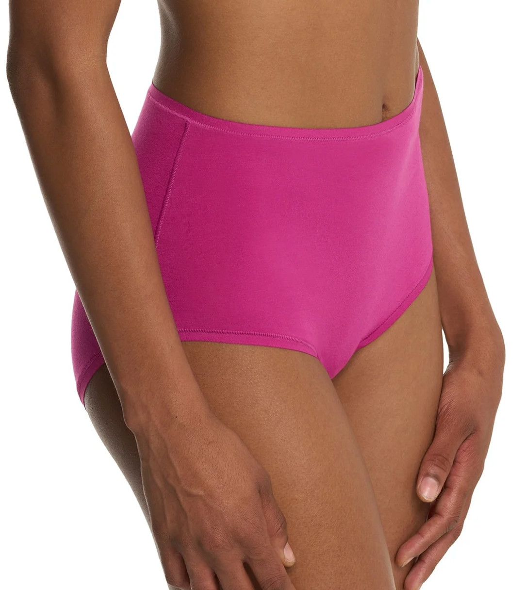 Natori SMALL Bliss Bare Cotton High Waist Brief Panty NWOT 778346 Powder Blue