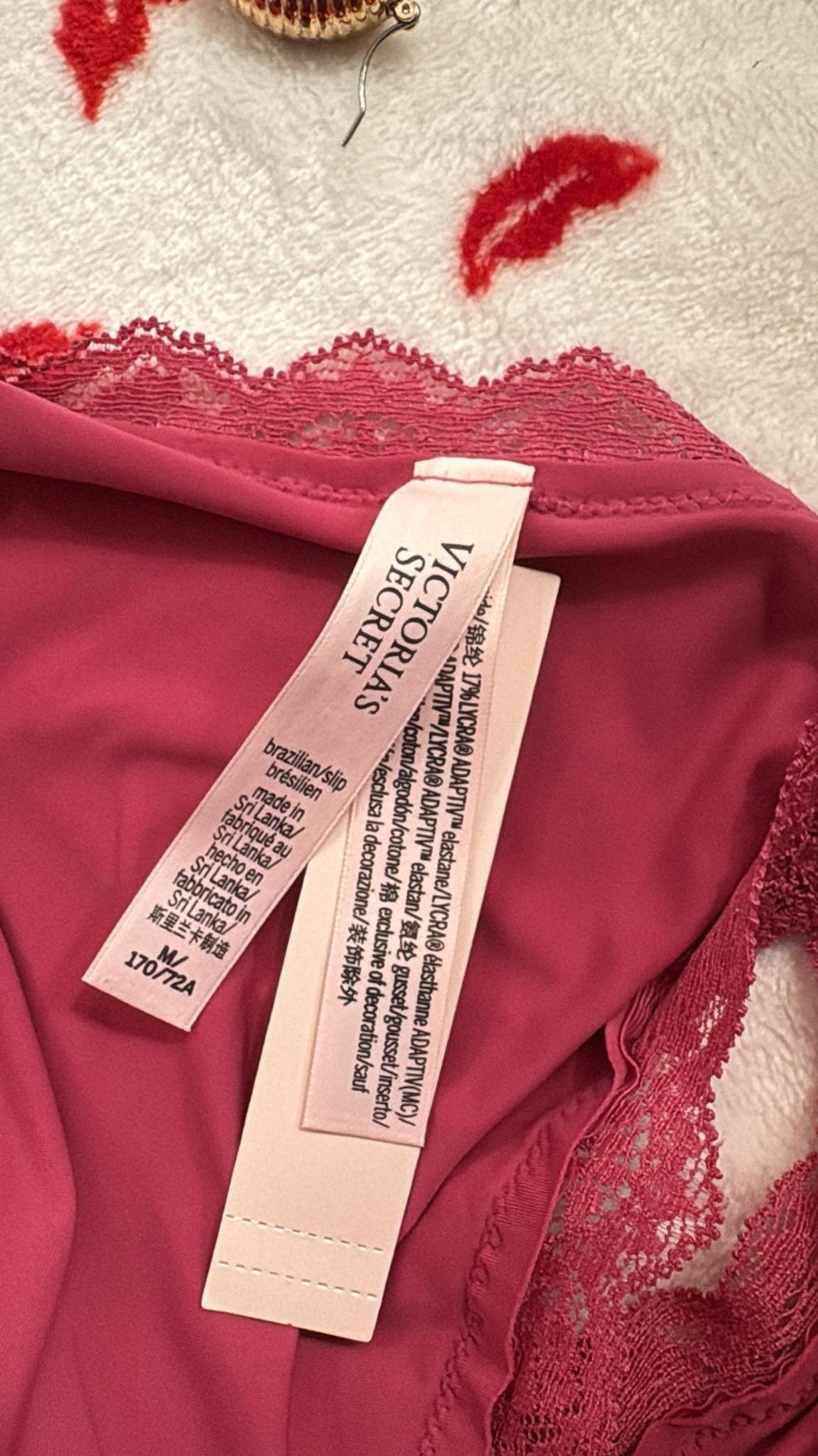 Victoria’s Secret Brazilian Slip Panties Size M NWT Pink