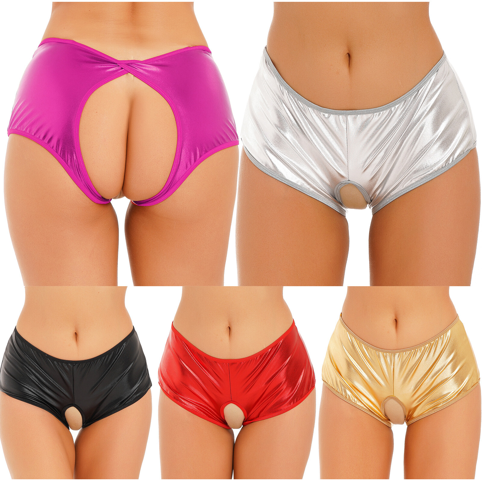 US Women’s High Waisted Cutout Biker Hot Pants Gym Cheeky Booty Shorts Underwear
