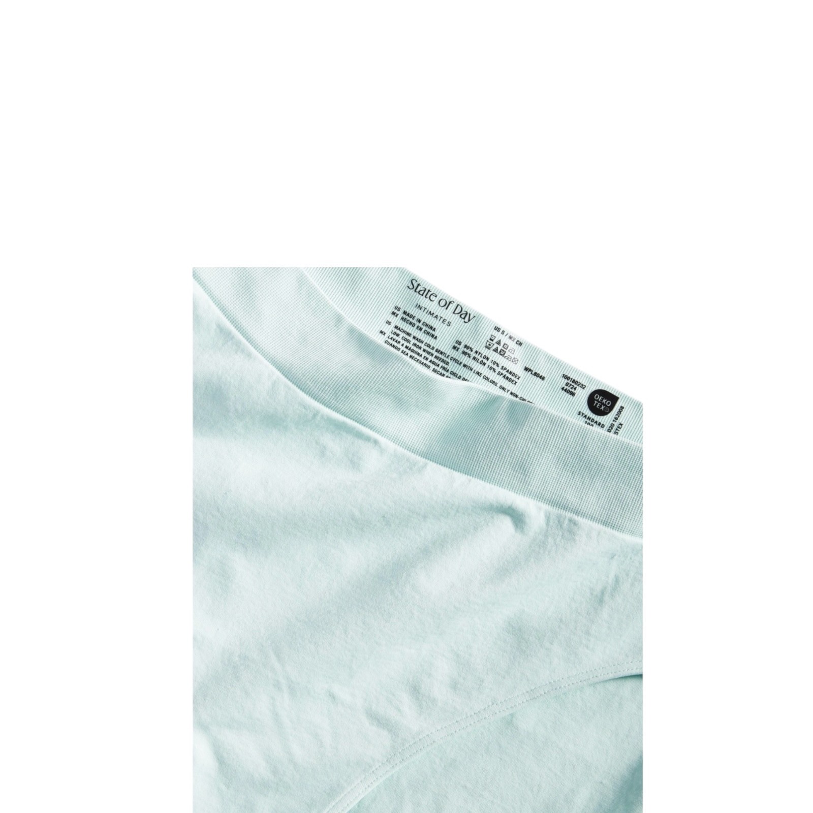 State of Day Seamless Hipster Panty Light Mint Green No-Show Nylon Stretch NWT