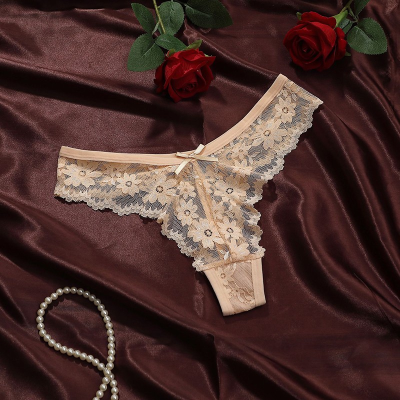 6 Pack Lot Sexy Womens Lace See Through Panties Thongs Briefs Cheeky Lingeries