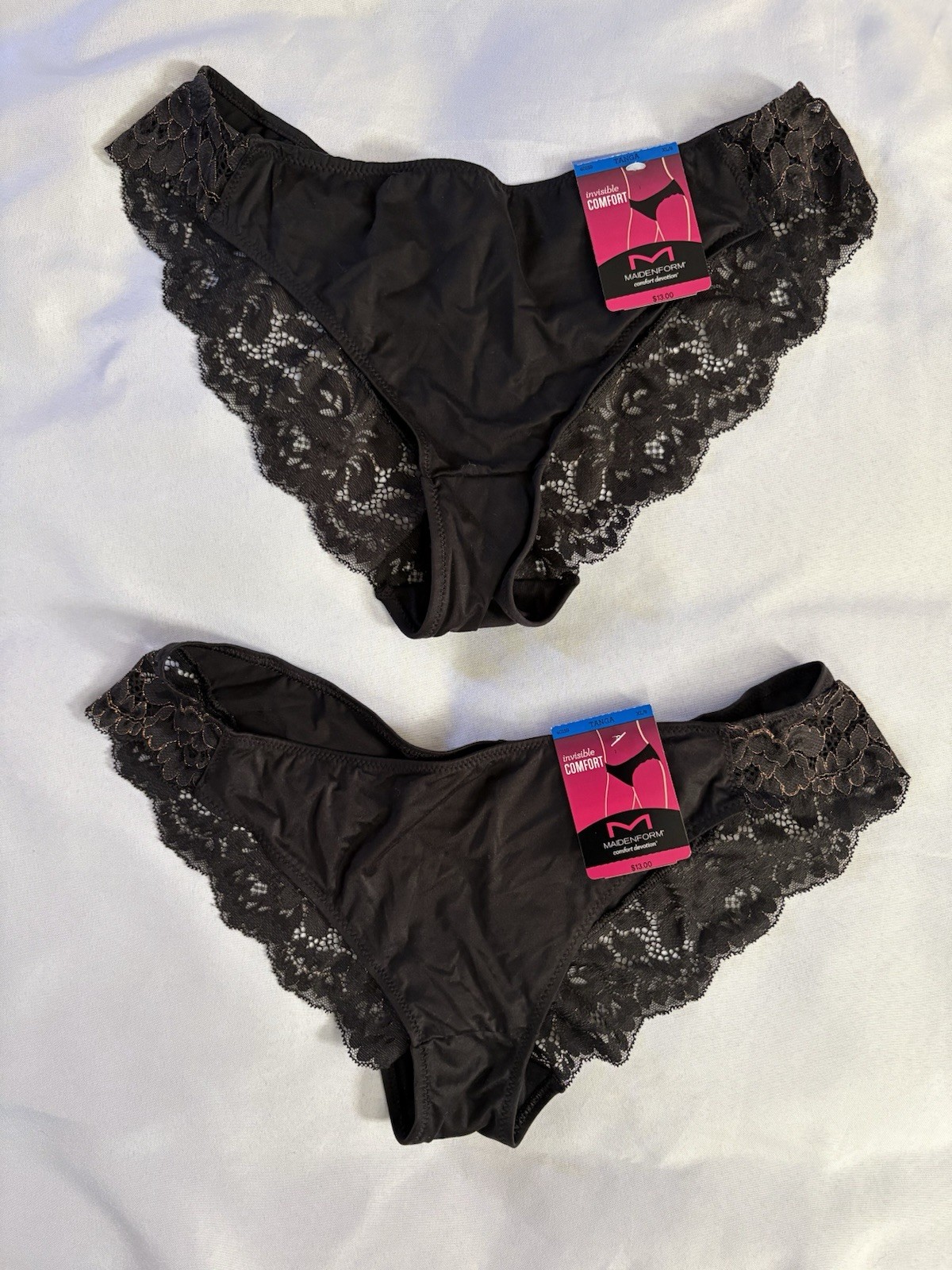 NEW Maidenform Tanga Panties Lace 40159 Maidenform Panty 2 Pair Women’s XLarge 8