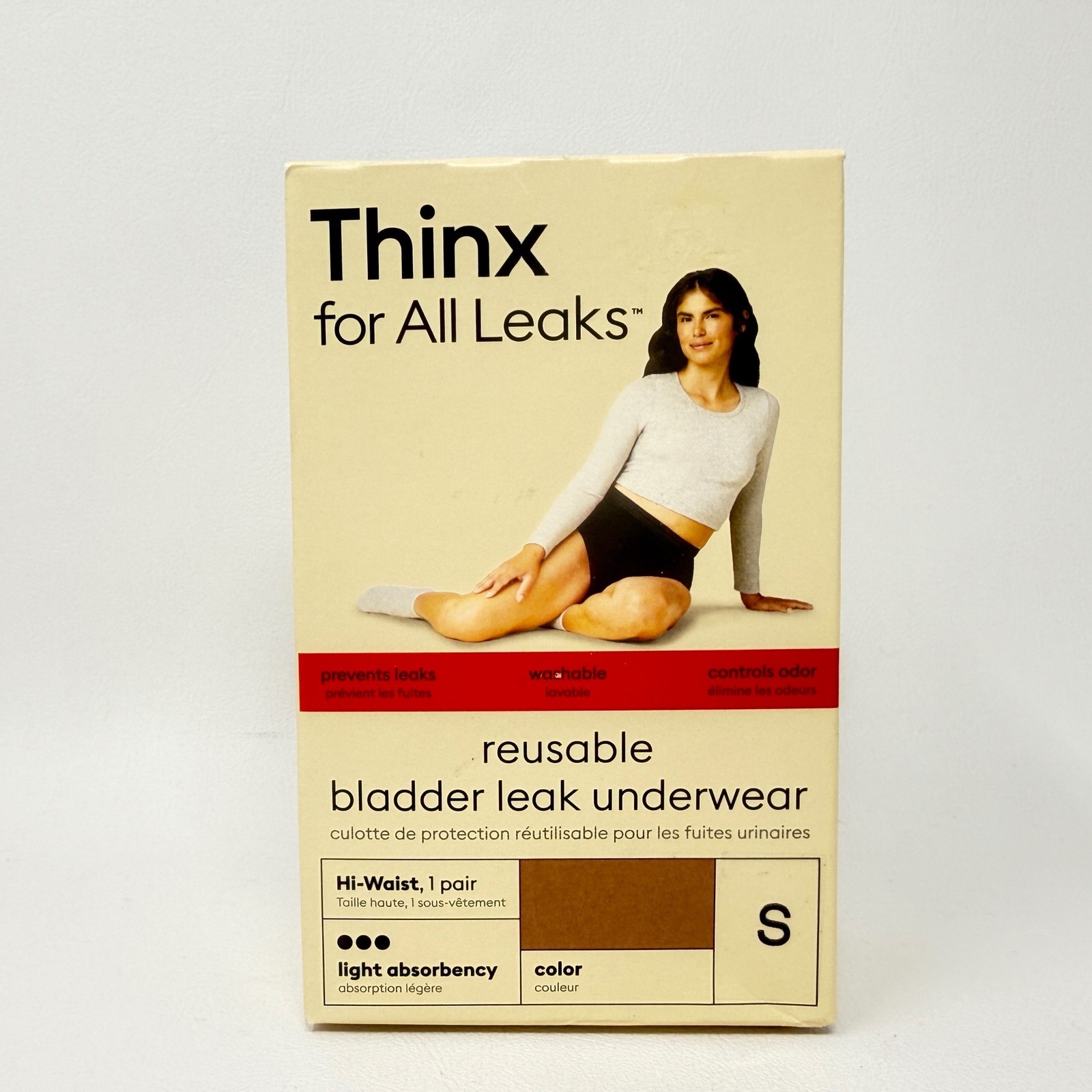 Thinx for All Leaks Reusable Bladder Leak Underwear Hi-Waist Desert Rose Small S