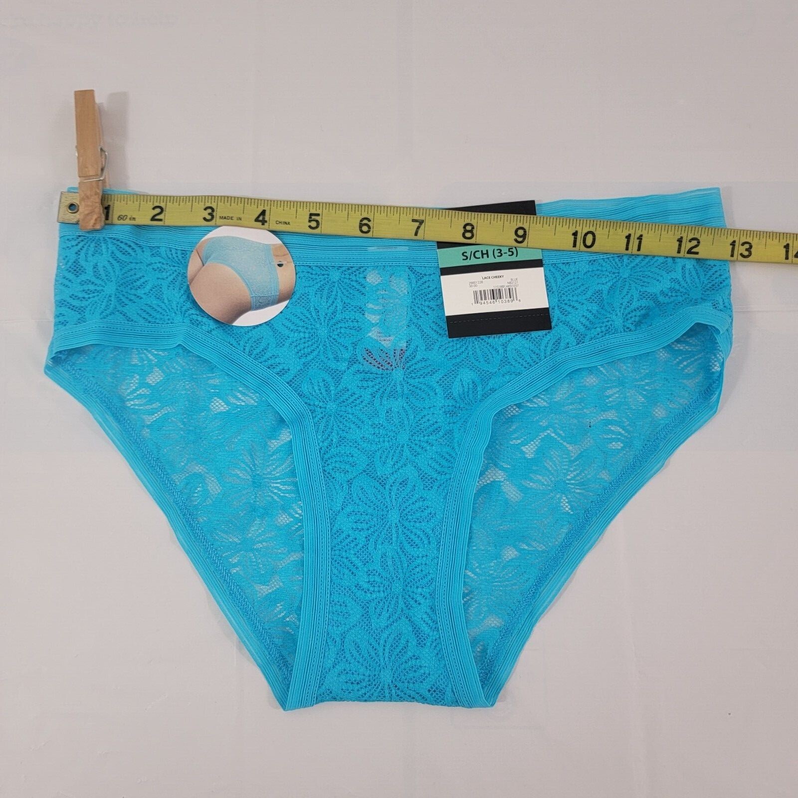 No Boundaries Women’s 3-Pack Stretch Floral Lace Cheeky Panties –Size Small