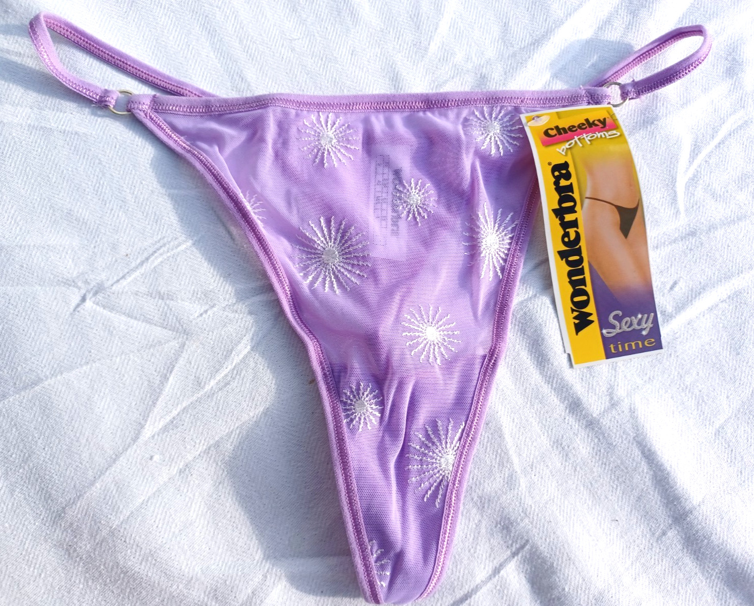Wonderbra Lingerie Beautiful Lilac Odyssey Sexy Time Mesh String Thong Size M/L
