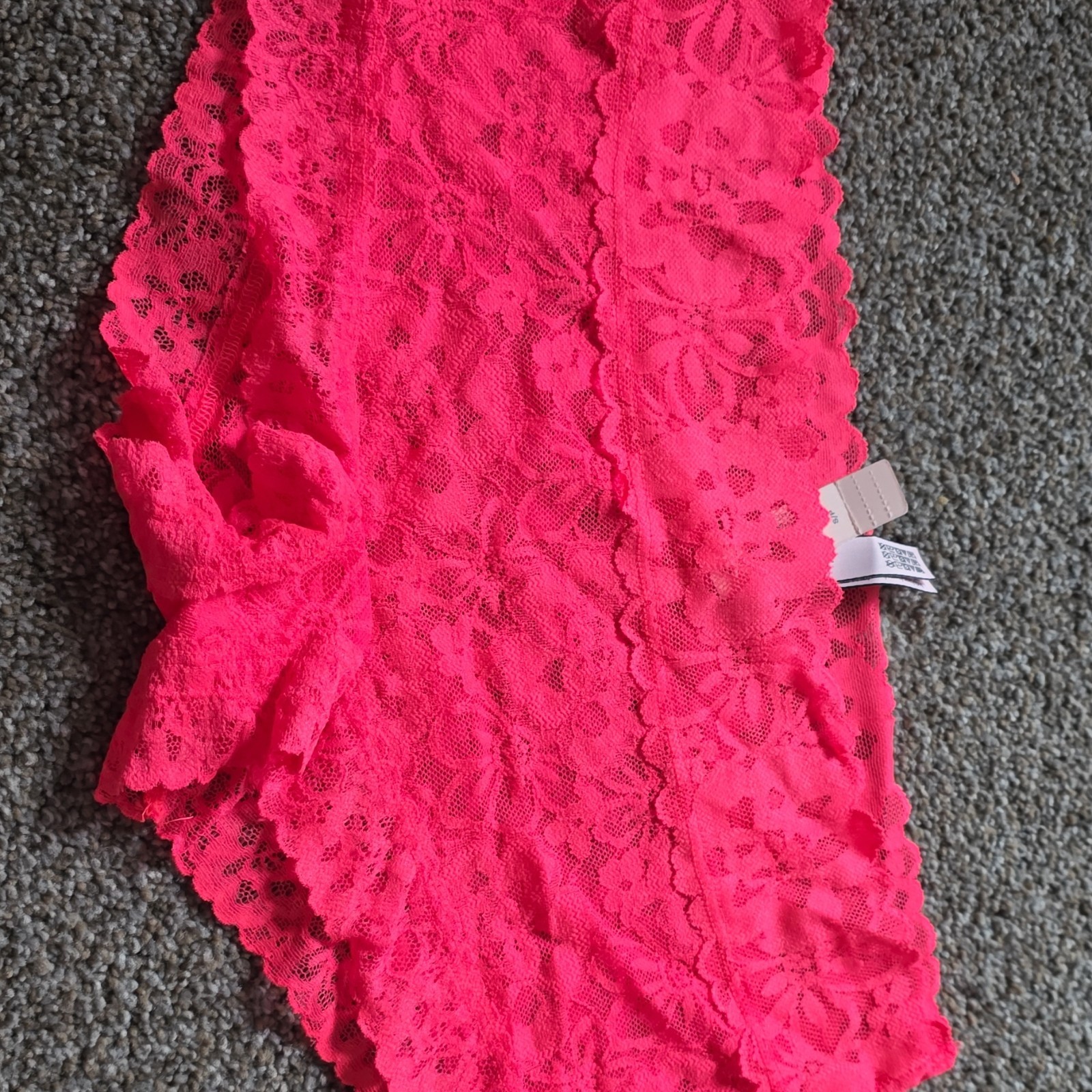 Victoria’s Secret Boyshort Panties Pink Floral Lace S/P Stretch Nylon 1 Pack