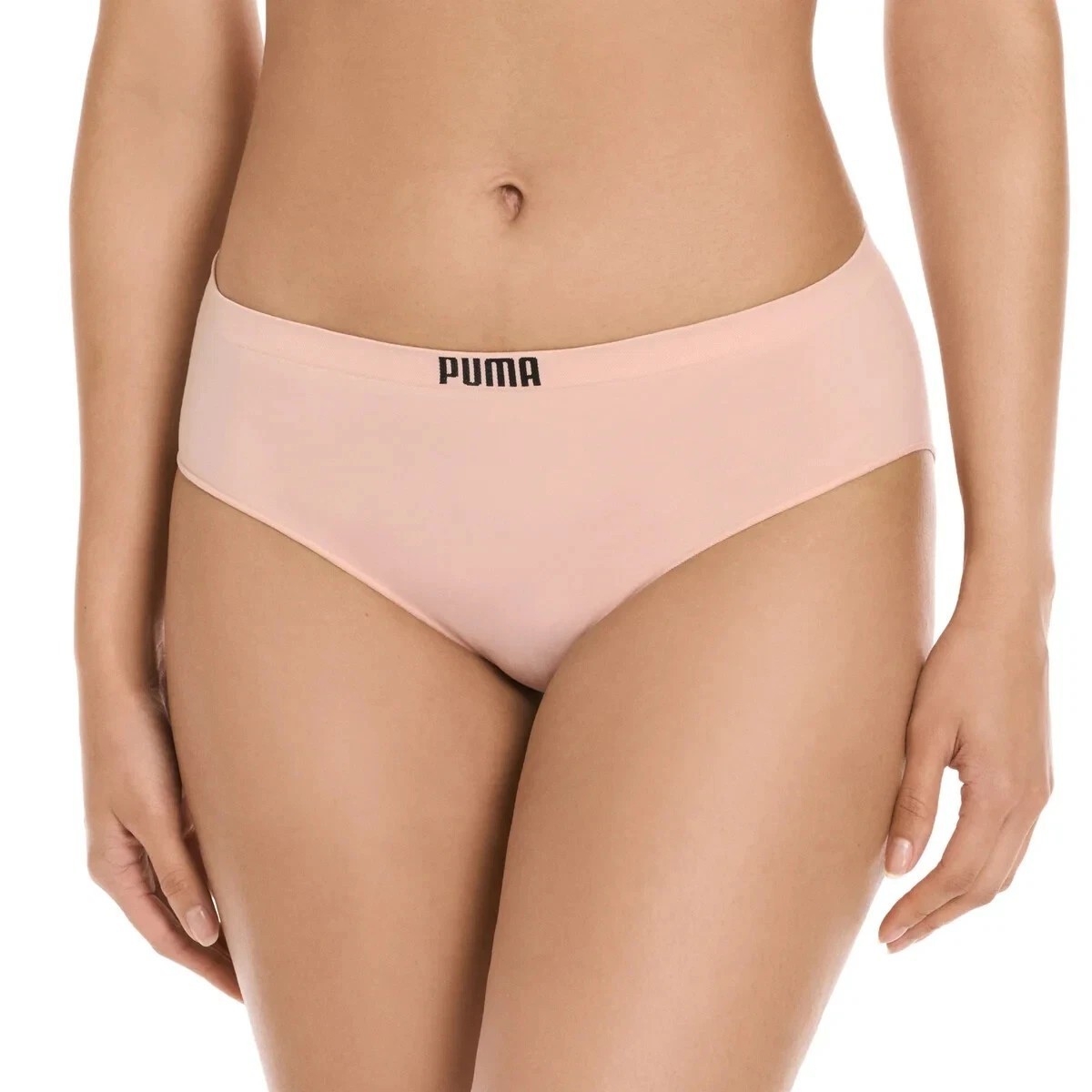 Puma Women’s 4 Pack Multicolor Seamless Bikini Underwear, Size L
